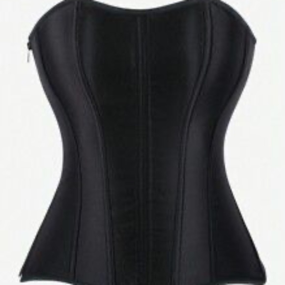 SHEIN Goth Black Satin Size Small Women Corset - Picture 1 of 2